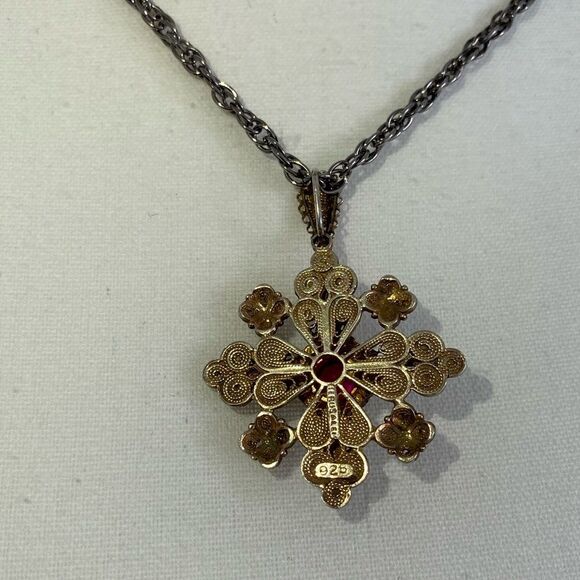 Sterling Silver Jerusalem Cross Pendant - Picture 7 of 9